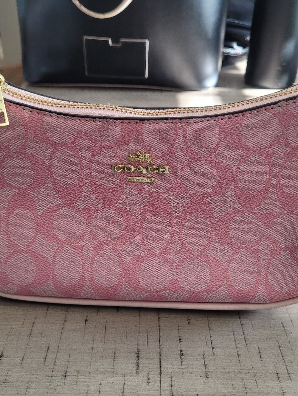 Coach Pink Signature Small Crossbody with Gold Hardware - Picture 3 of 8